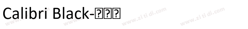 Calibri Black字体转换